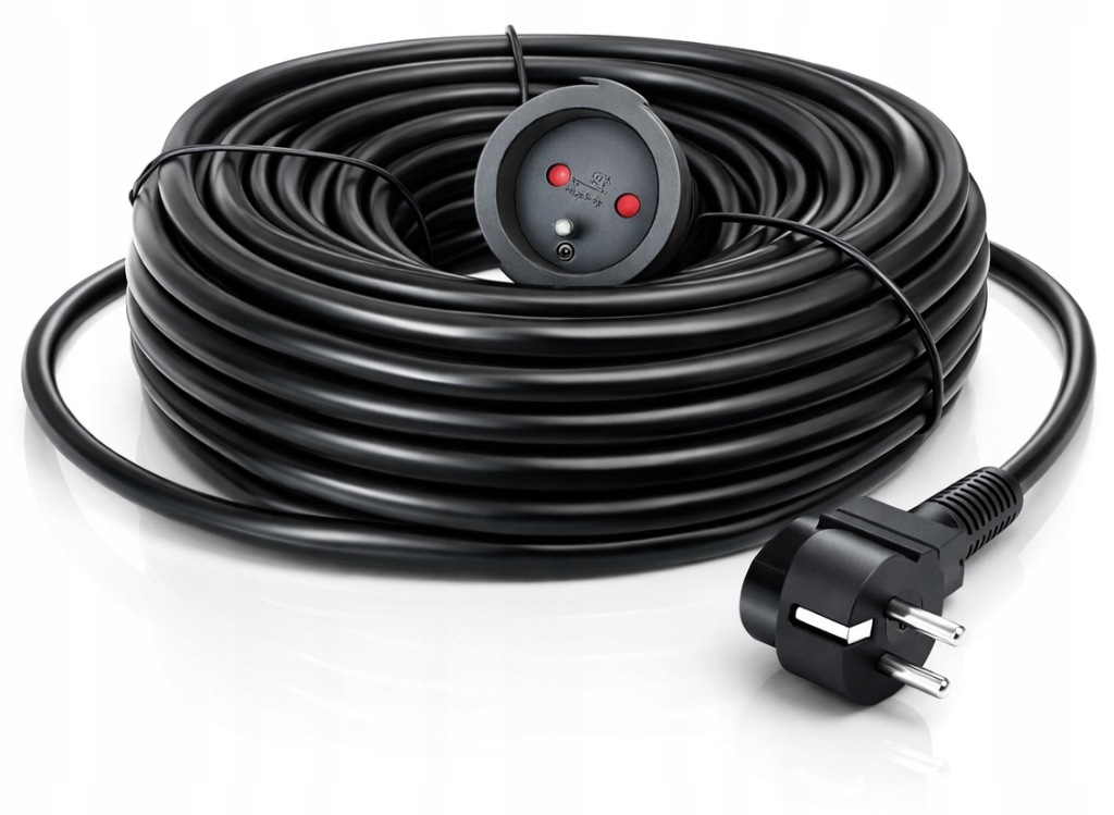 PRZEDŁUŻACZ BUDOWLANY OGRODOWY 3×2,5mm² GRUBY PRZEWÓD KABEL 30m